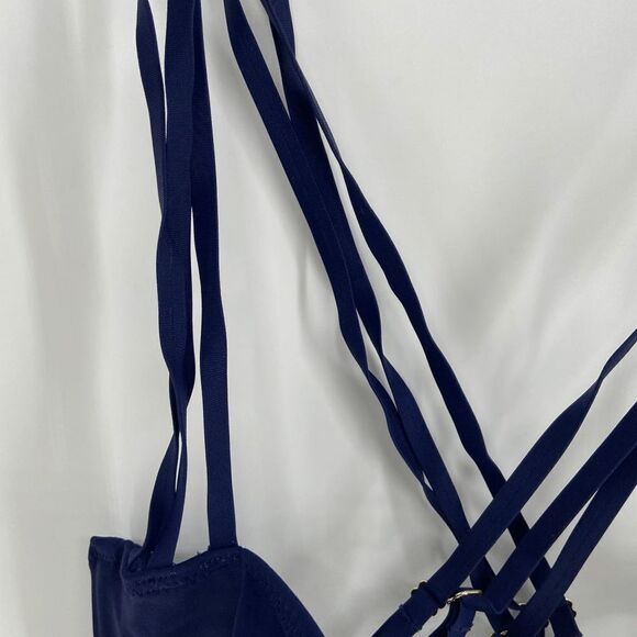 L'agent Provocateur Melita Womens Navy Blue New strappy bikini top Large - Picture 6 of 9